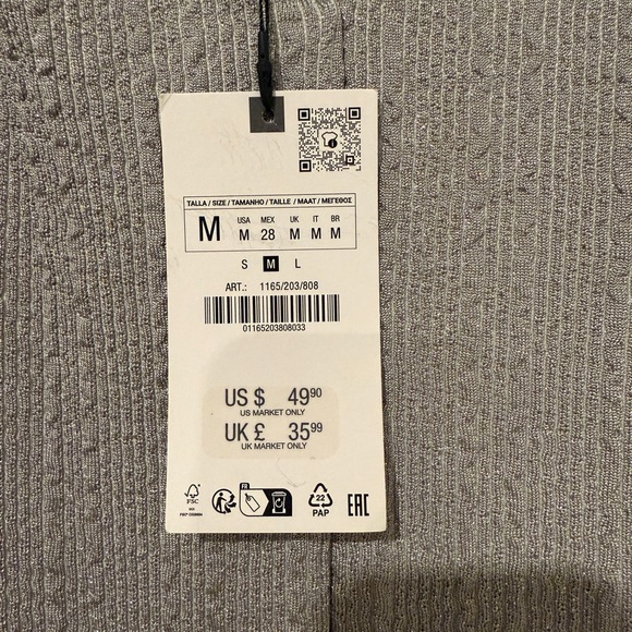 Zara medium Gray Dress - Picture 3 of 4